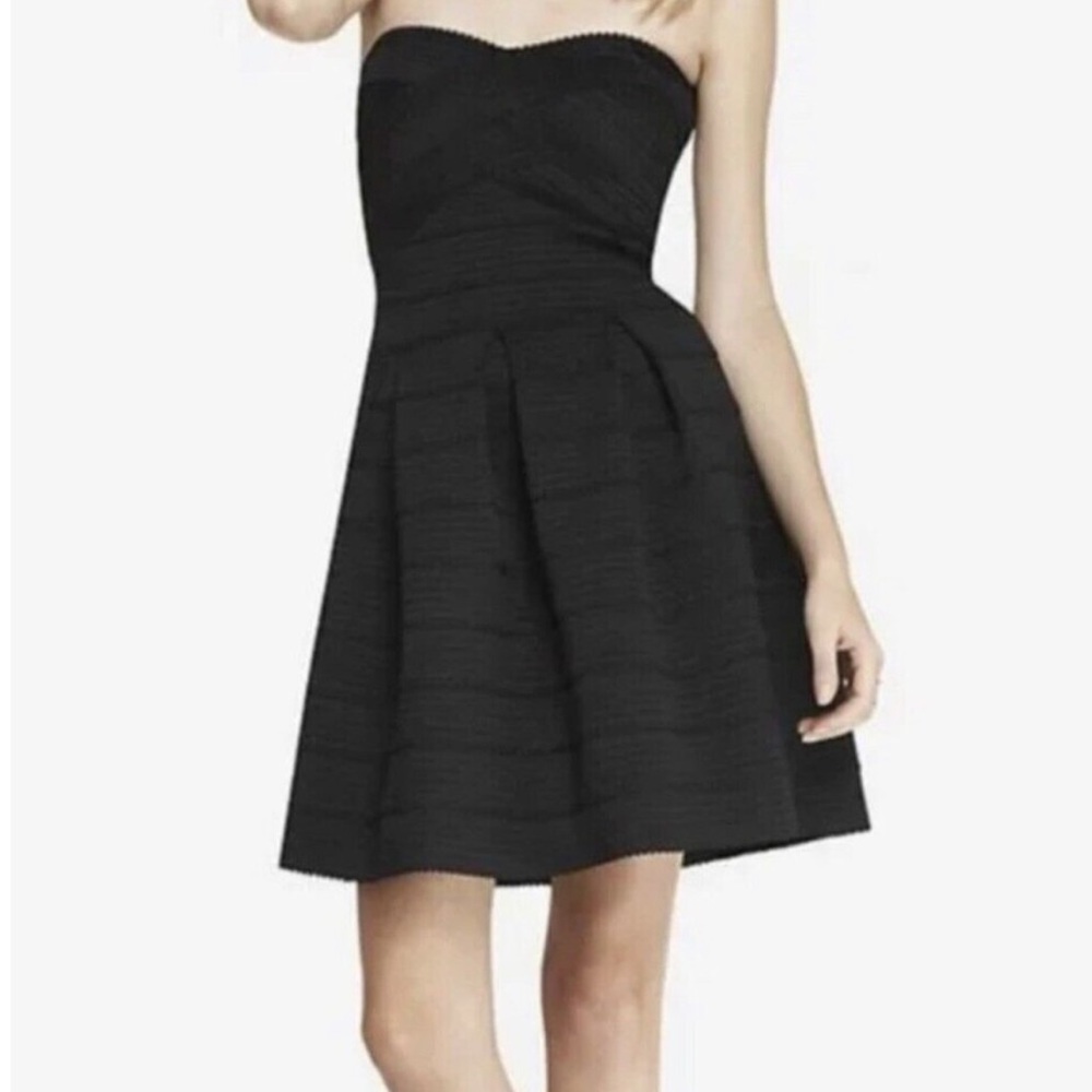 Express Strapless Bandage Dress Black Size Small